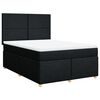 vidaXL Box spring posteljni z vzmetnico črn 140x190 cm blago