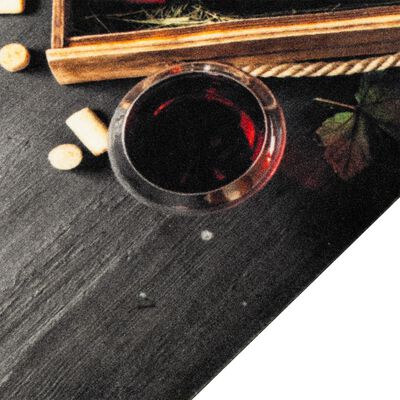 vidaXL Kuhinjska preproga pralna steklenica vina 60x300 cm žamet
