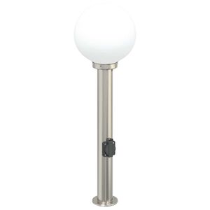 vidaXL Stebriček z vtičnico 80 cm nerjaveče jeklo IP44