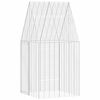 vidaXL Kletka za zajce srebrna 100 x 100 x 210 cm Cinkana jeklena