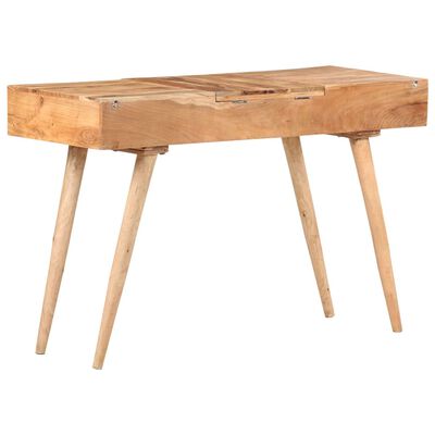 vidaXL Kozmetična mizica z ogledalom 112x45x76 cm trden akacijev les