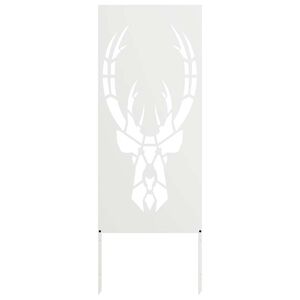 vidaXL Zaslon za zasebnost v vrtu Bela 50 x 140 cm Mnogi jeklo