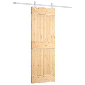 vidaXL Drsna vrata 70 x 210 cm Masiven borov les (neobdelan)