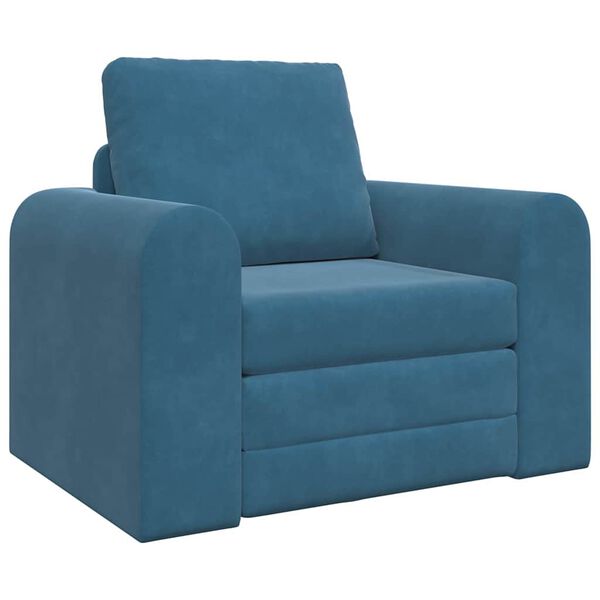 vidaXL Sofa postelja Modra 98 x 71 x 83 cm Žamet
