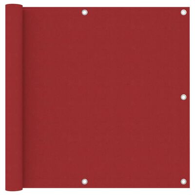 vidaXL Balkonsko platno rdeče 90x400 cm oksford blago