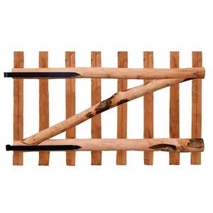 vidaXL Enojna vrata za ograjo impregnirana leska 100x60 cm