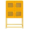 vidaXL Highboard Gorčično rumena 68x39x107 cm Jeklo