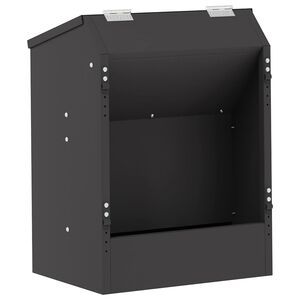 vidaXL Hranilnica za zajce Črna 33,5 x 25,5 x 45,5 cm 3 kg