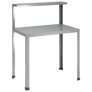vidaXL Miza za presajanje 100 x 50 x 104 cm Pocinkano jeklo Srebrna