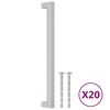 vidaXL Ročaji za omarico 20 kosov srebrna 224 mm nerjaveče jeklo