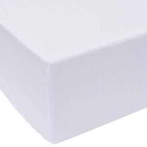 vidaXL Rjuha Bela 200 x 160 cm Bombaž