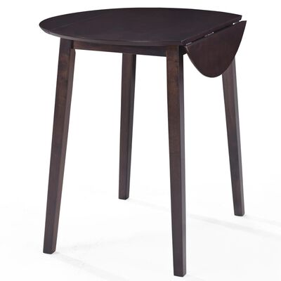 vidaXL Barska miza in stoli 3-delni komplet trden les temno rjava