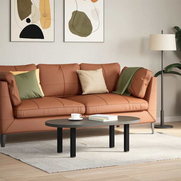 vidaXL Noge za klubsko mizico 4 kosi črne 42-44 cm jeklo