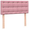 vidaXL Box Spring postelja z vzmetnico Pink 100x220 cm Velvet
