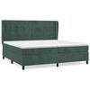 vidaXL Box spring postelja z vzmetnico temno zelena 200x200 cm žamet
