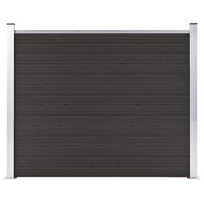 vidaXL Ograjni panel WPC 180x146 cm črn