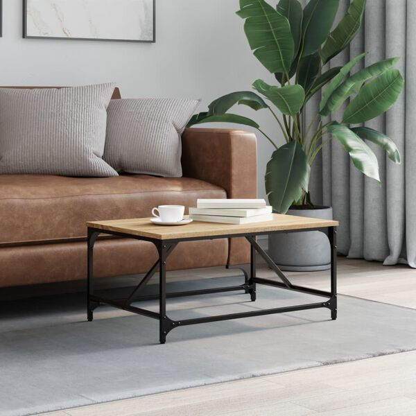 vidaXL Klubska mizica sonoma hrast 75x50x35 cm inženirski les