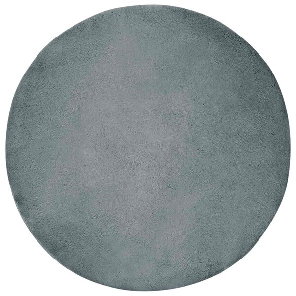 vidaXL Umetno zajčje preproga Olite Antracit &Oslash; 80 cm Poliester