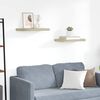 vidaXL Stenske police 2 kosa barva hrasta 50x23x3,8 cm MDF