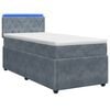vidaXL Postelja boxspring z vzmetnico Temno siva 90 x 190 cm Žamet