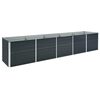 vidaXL Visoka greda pocinkano jeklo 400x80x45 cm antracitna