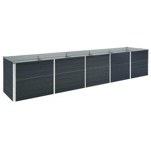 vidaXL Visoka greda pocinkano jeklo 400x80x45 cm antracitna