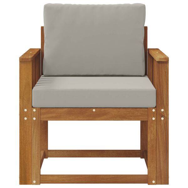 vidaXL Zunanji kavč Masivno akacijevo les in poliester