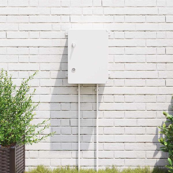 vidaXL Nadzorna omarica Siva 30 x 19,5 x 40 cm ABS plastika