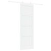 vidaXL Drsna vrata 73,5 x 211 cm Inženirski les Bela