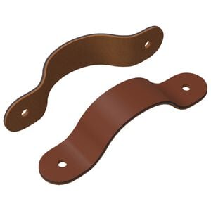 vidaXL Ročaji za kabinete 2 pcs Rjava 140 x 25 x 2,3 mm PU