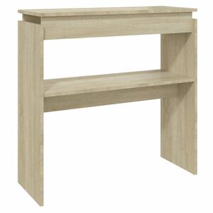 vidaXL Konzolna mizica sonoma hrast 80x30x80 cm iverna plo&scaron;ča