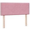 vidaXL Box Spring postelja z vzmetnico Pink 120x220 cm Velvet