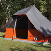 vidaXL Tipi šotor s streho Siva in oranžna 364 x 281 x 257 cm tafeta