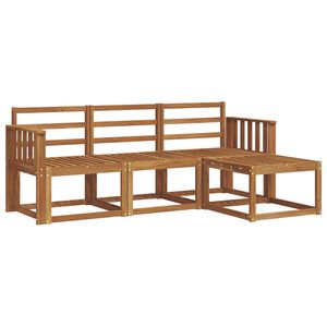 vidaXL Zunanja garnitura za sedenje 4 pcs Naravna