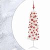 vidaXL Umetno ozko božično drevesce z božično kroglico 150 cm 150 LED