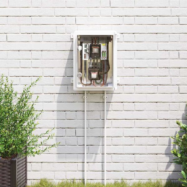 vidaXL Nadzorna omara Siva 30 x 19,5 x 40 cm ABS plastika