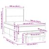 vidaXL Box spring postelja z vzmetnico temno rjava 120x190 cm blago