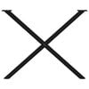 vidaXL Noge za jedilno mizo v obliki črke X, 2 kosa, črne, 90 x (72-73) cm, jeklo