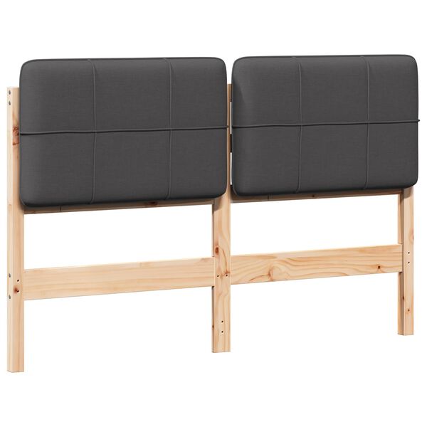 vidaXL Tapecirano vzglavje z vzglavjem Rjava in temno siva 140 cm