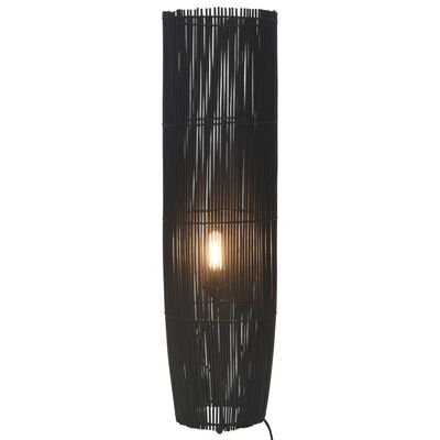 vidaXL Stoječa svetilka iz vrbe črna 52 cm E27