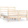 vidaXL Posteljni okvir iz trdne borovine 135x190 cm