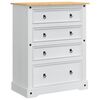 vidaXL Shranjevalne skrinje s predalom Corona Bela 92 x 48 x 114 cm