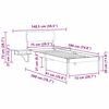vidaXL Konstrukcija postelje z vzglavjem Voskast rjav 75 x 190 cm