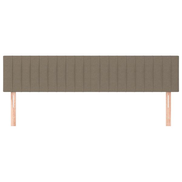 vidaXL Posteljno vzglavje taupe 200x5x78/88 cm blago