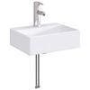 vidaXL Umivalnik s pipa in odtokom Krom 39 x 30,5 x 12,5 cm Keramika