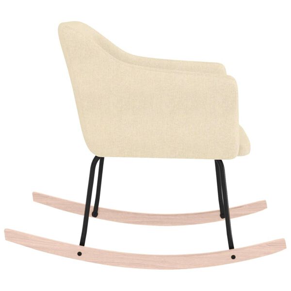 vidaXL Gugalni stol krem blago