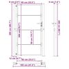 vidaXL Vrtna vrata, Vrtna vrata 105x200 cm iz Corten jekla Črna