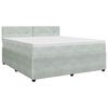 vidaXL Postelja boxspring z vzmetnico Svetlo siva 160 x 200 cm Žamet