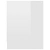 vidaXL Nočna omarica visok sijaj bela 40x30x40 cm iverna plo&scaron;ča