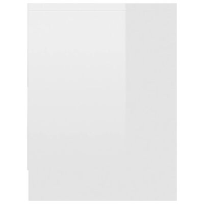 vidaXL Nočna omarica visok sijaj bela 40x30x40 cm iverna plošča